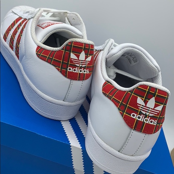 Adidas Originals Superstar "Plaid" White Red Skate - Picture 11 of 16